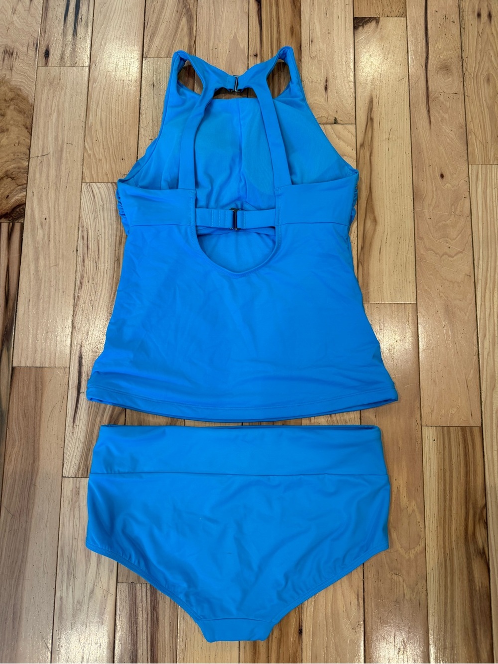 NWOT- Altheta Maldives Electric Blue High Neck Swim Tank and Bottom Size M - Picture 3 of 10